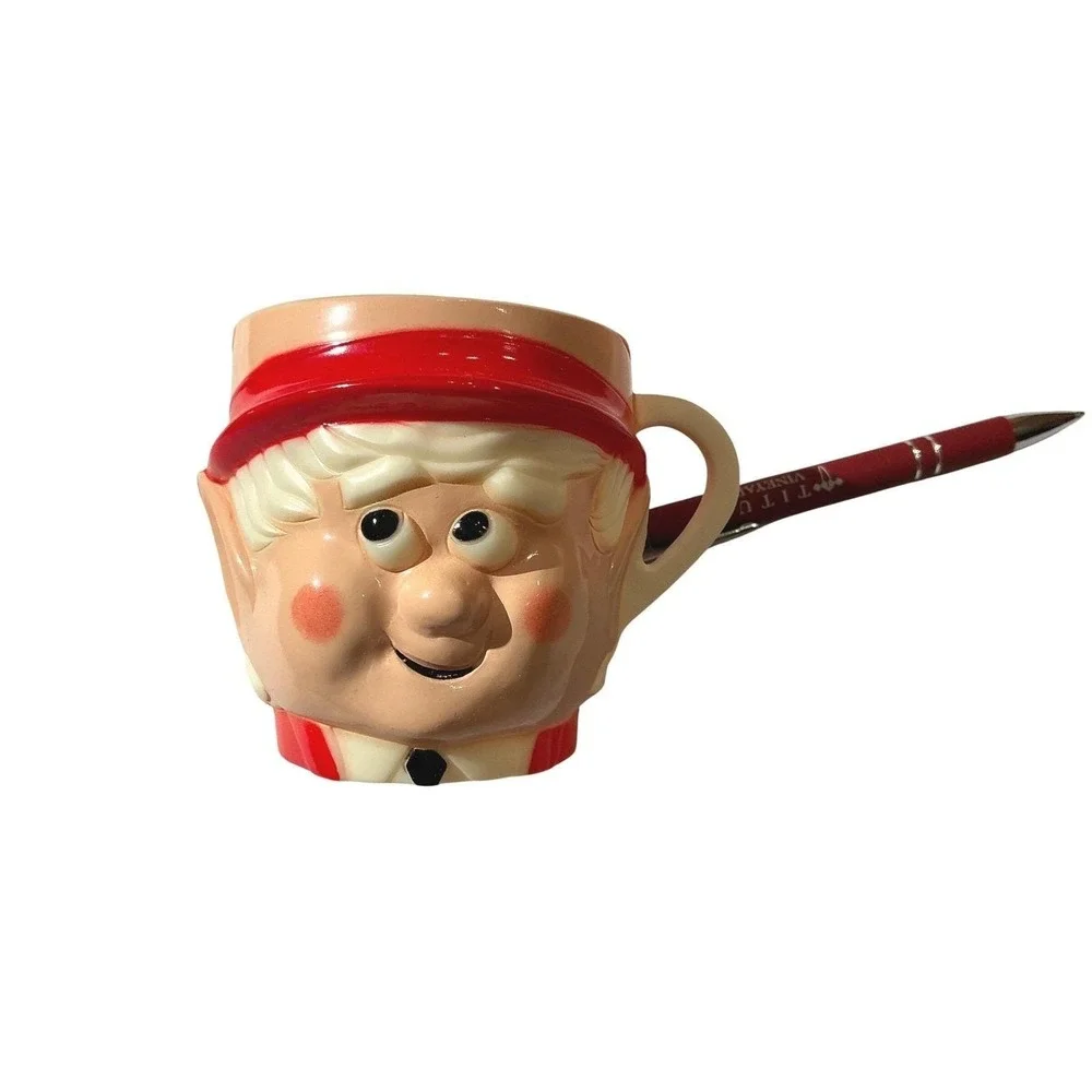 Vintage Keebler Elf Ernie Plastic Mug F&F Mold & Die Works Advertising‎ with Box
